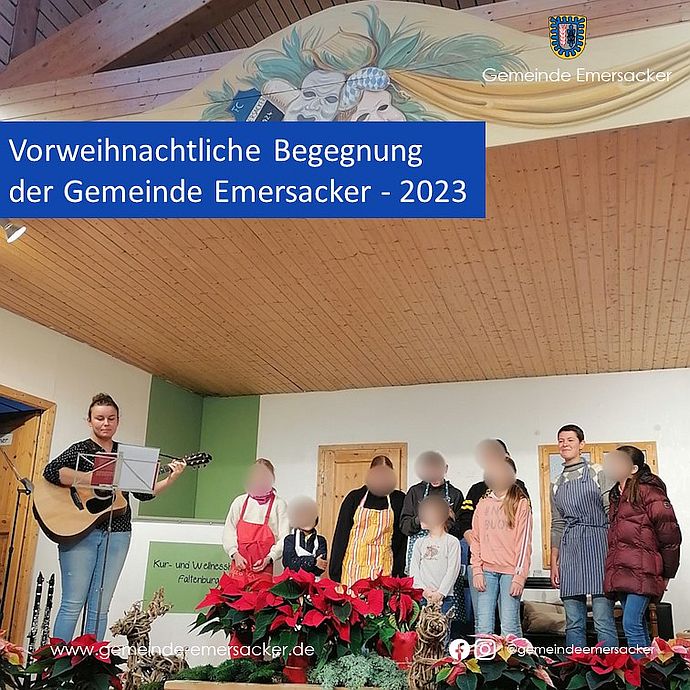 Vorweihnachtliche Begegnung der Gemeinde Emersacker am 3. Dezember 2023 im Sportheim
