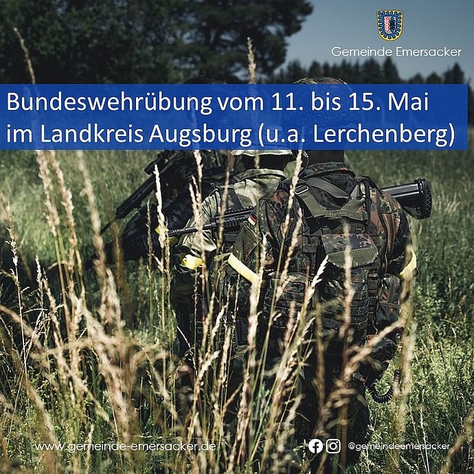 Bundeswehrübung im Bereich des Landkreises Augsburg 