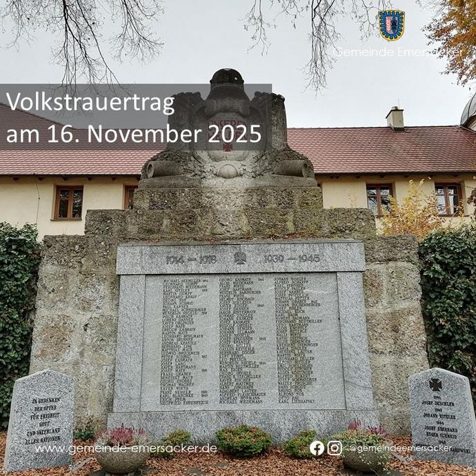 Volkstrauertag in Emersacker – Gemeinsames Gedenken und Zusammenhalt