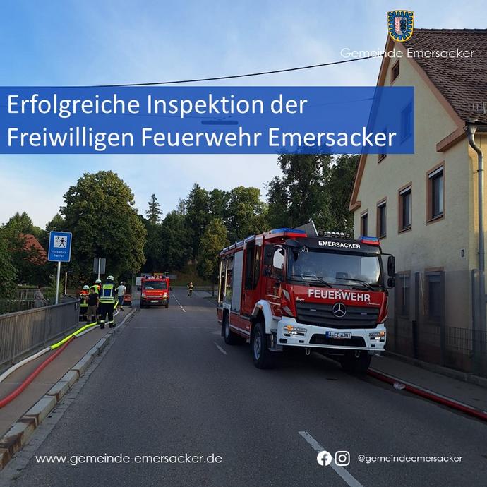 Erfolgreiche Inspektion der Freiwilligen Feuerwehr Emersacker