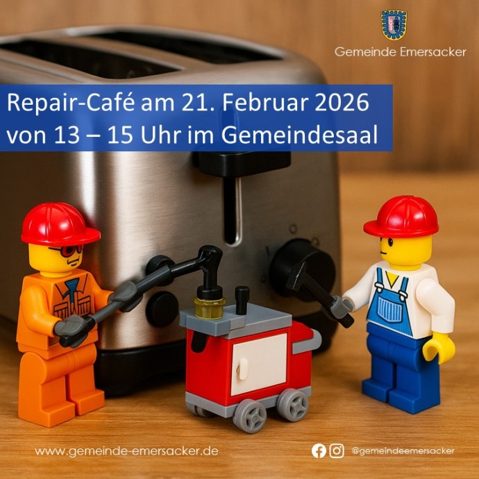 Am 21. Februar 2026 Repair-Café in Emersacker