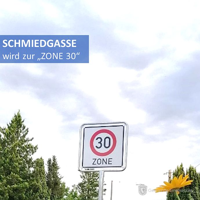 Ausweisung Tempo-30-Zone / Schmiedgasse, Raiffeisenstraße und Angerweg