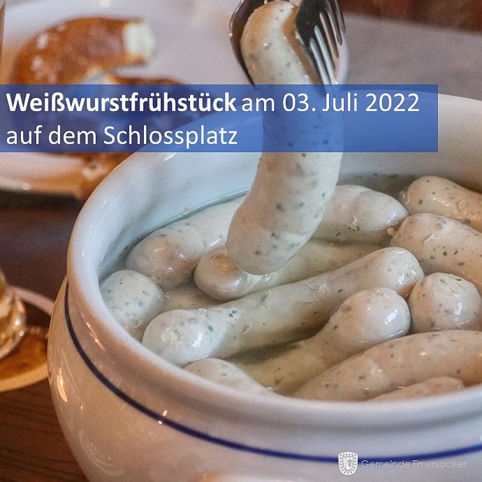Weißwurstfrühstück am 3. Juli 2022 auf dem Schloßplatz 