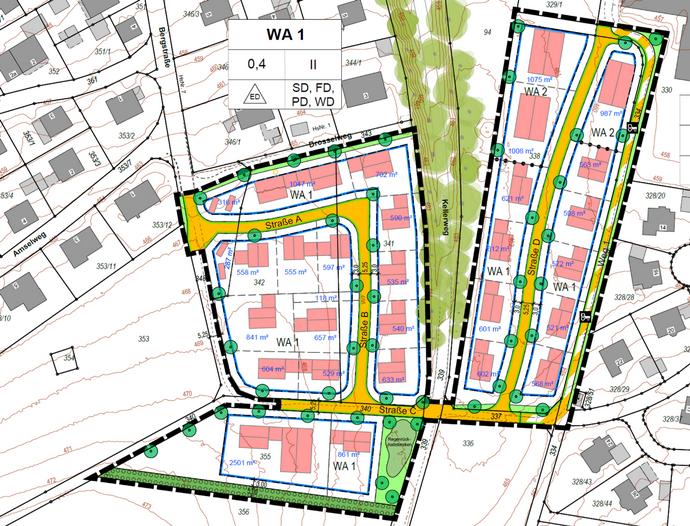 Baugebiet am Weinberg - Plan